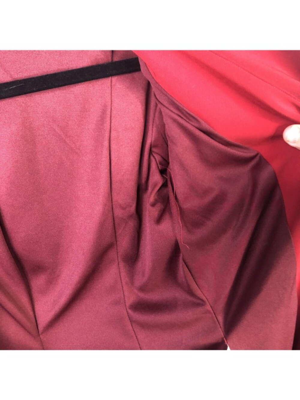 Issue New York Dress Womens M Red Ruffle Jacket Mini Long Sleeve Party Cocktail - Picture 13 of 16